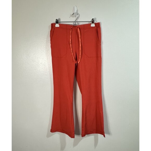 Carhartt Force Pants Womens M Scrubs Work Coral Orange Flare Pull On Comfort - Picture 1 of 9